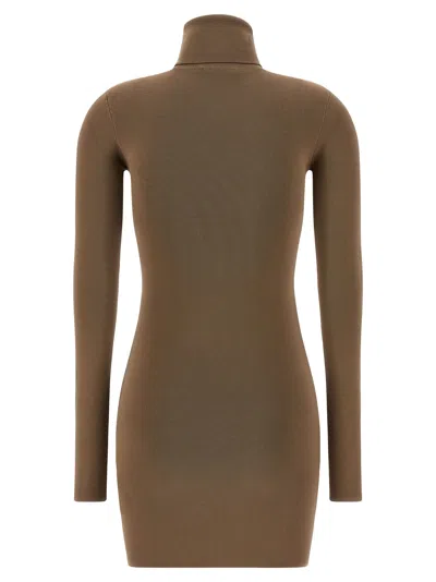 Entire Studios Viscose Dress Dresses Beige In Brown