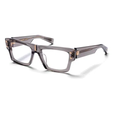 Balmain Square-frame Sunglasses In Gray