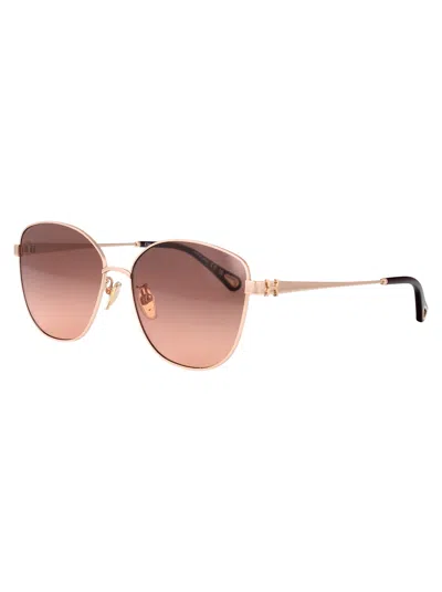 Chloé Chloe Squared Sunglasses Ch0306 Sk 002 In Brown