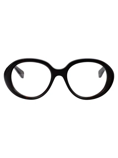 Chloé Havana Havana Transparent Acetate Glasses In Black