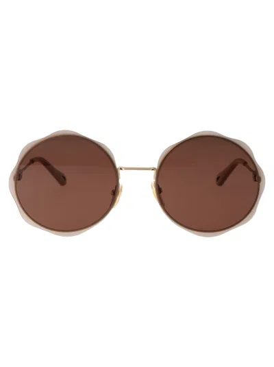 Chloé Ch0202s Sunglasses In Gold