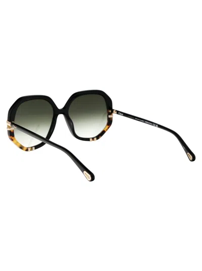 Chloé Chloe Womens Black Ch0105s Hexagonal-frame Acetate Sunglasses In Multi