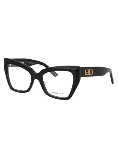 Balenciaga Black Acetate Optical Glasses In Black