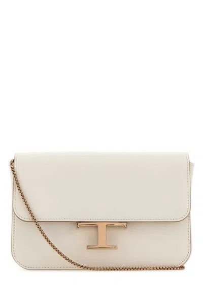 Tod's Ivory Leather Micro Crossbody Bag In White