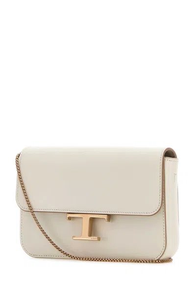 Tod's Ivory Leather Micro Crossbody Bag In White