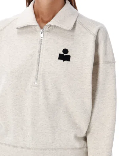 Isabel Marant Étoile Ross Half Zip Sweatshirt In Neutral