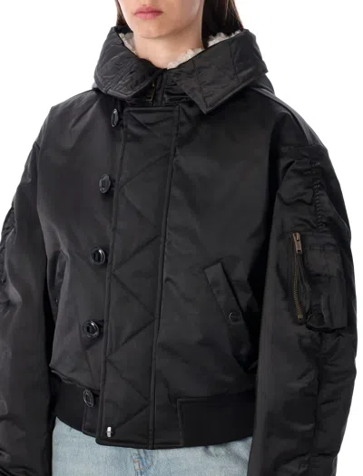 Isabel Marant Étoile Marant Étoile Elisa Short Quilted Satin Jacket In Black