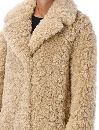 Stand Studio 'camille' Faux Fur Coat In Neutral