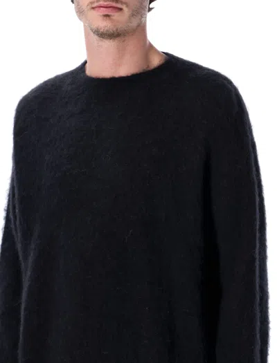 Rold Skov Alpaca-mohair Round-neck Sweater In Black