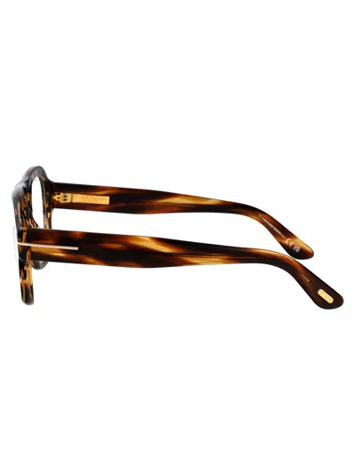 Tom Ford Eyewear Aviator Frame Glasses In Brown