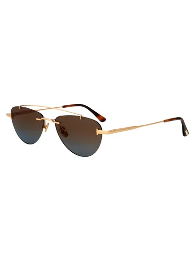 Tom Ford Astor-02 Sunglasses In Gold