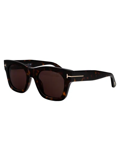 Tom Ford Eyewear Square Frame Sunglasses In Brown