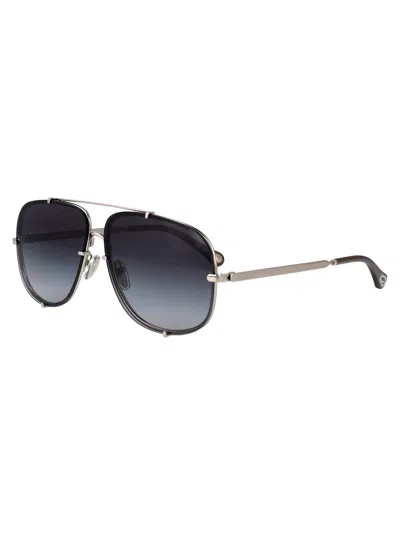 Chloé Chloe Aviator Sunglasses Ch0348 S 002 In Blue