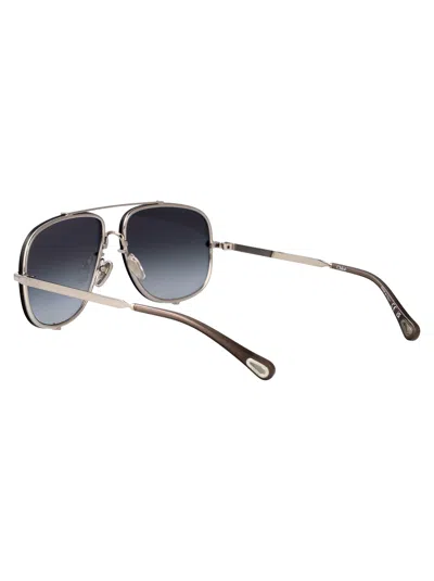 Chloé Chloe Aviator Sunglasses Ch0348 S 002 In Blue