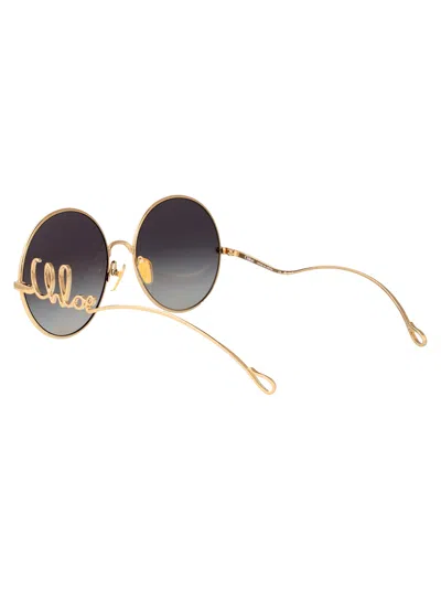 Chloé Chloe Round Sunglasses Ch0329 S 001 In Gold