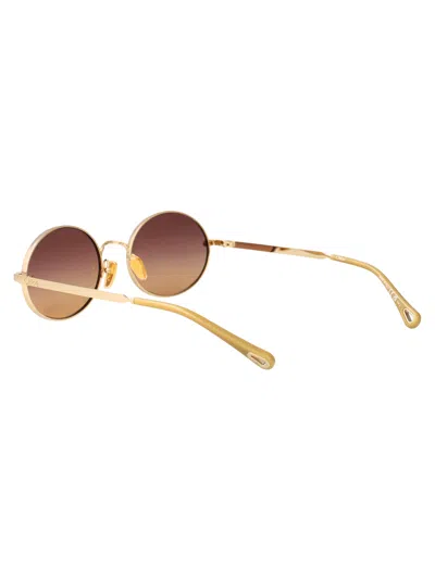 Chloé Chloe Round Sunglasses Ch0326 S 001 In Gold