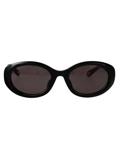Chloé Chloe Round Sunglasses Ch0323 Sk 001 In Black