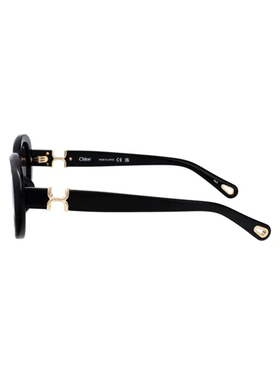 Chloé Chloe Round Sunglasses Ch0323 Sk 001 In Black