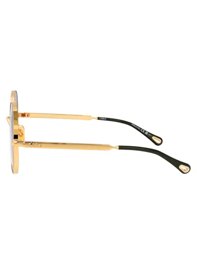 Chloé Chloe Round Sunglasses Ch0321 S 004 In Gold