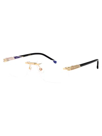 Carrera Gold Blue Metal Glasses In Brown