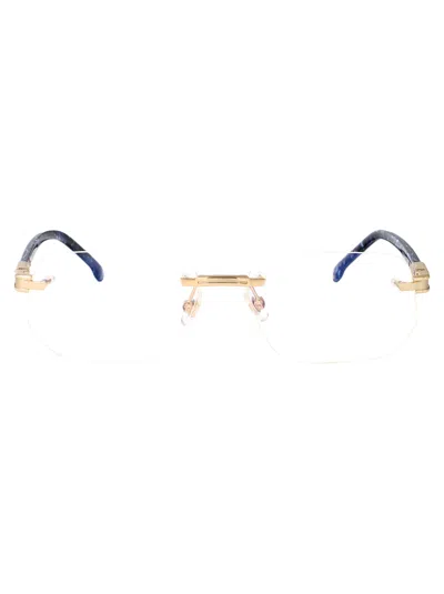 Carrera Gold Blue Metal Glasses In Brown