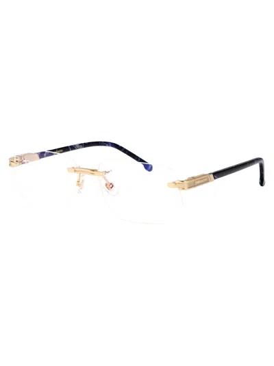 Carrera Gold Blue Metal Glasses In Brown