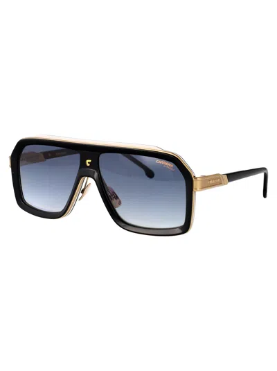 Carrera Black White Acetate Sunglasses In Black