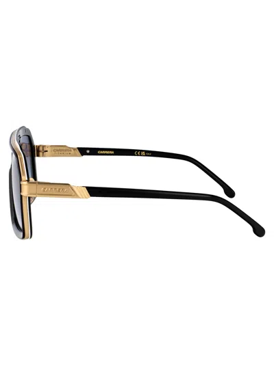Carrera Black White Acetate Sunglasses In Black