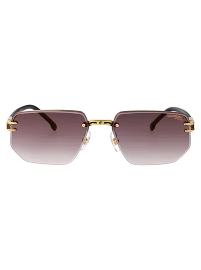 Carrera Matte Black Gold Metal Sunglasses In Multi