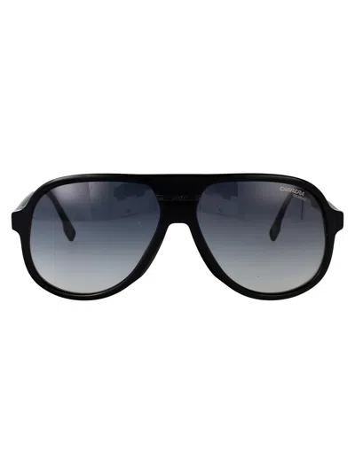 Carrera Matte Black Gold Acetate Sunglasses In Black