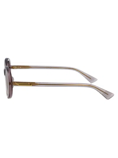 Bottega Veneta Grey-grey-grey Recycled Acetate Sunglasses In Red