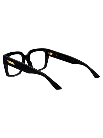 Bottega Veneta Black-black-transparent Recycled Acetate Glasses In Black