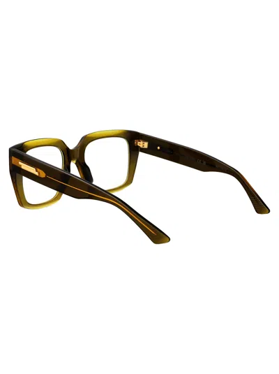Bottega Veneta Green-green-transparent Recycled Acetate Glasses In Multi