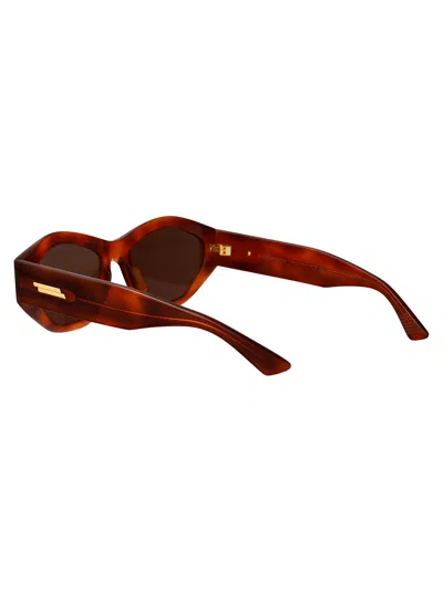 Bottega Veneta Havana-havana-brown Recycled Acetate Sunglasses In Multi