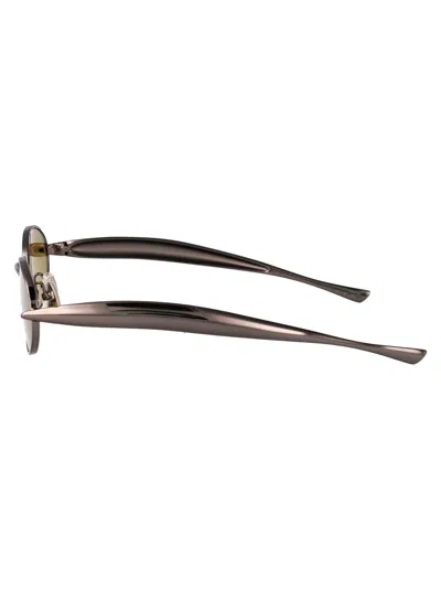 Bottega Veneta Ruthenium-ruthenium-yellow Metal Sunglasses In Multi