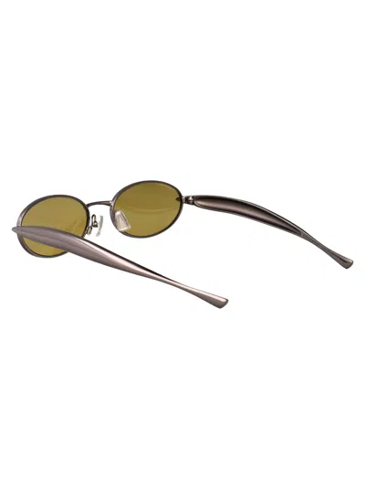 Bottega Veneta Ruthenium-ruthenium-yellow Metal Sunglasses In Multi