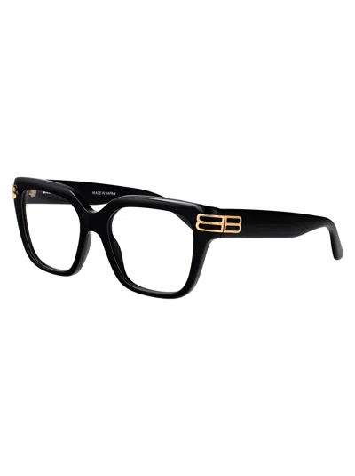Balenciaga Black-black-transparent Recycled Acetate Glasses In Black