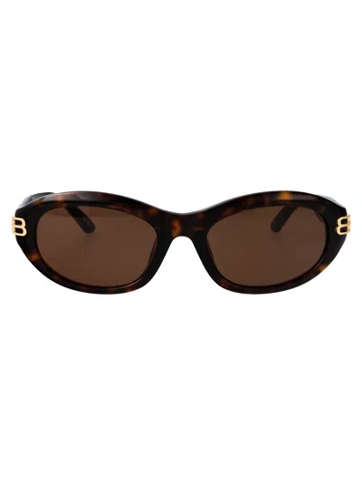 Balenciaga Round Sunglasses Bb0434 Sk 002 In Brown
