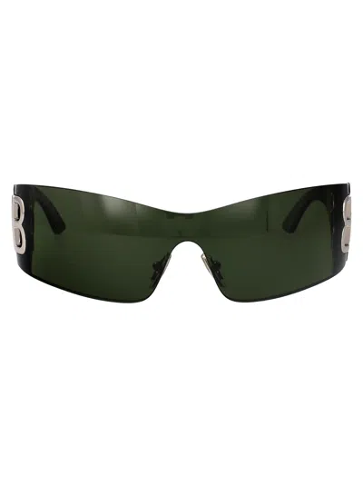 Balenciaga Mask Sunglasses Bb0359 S 006 In Green