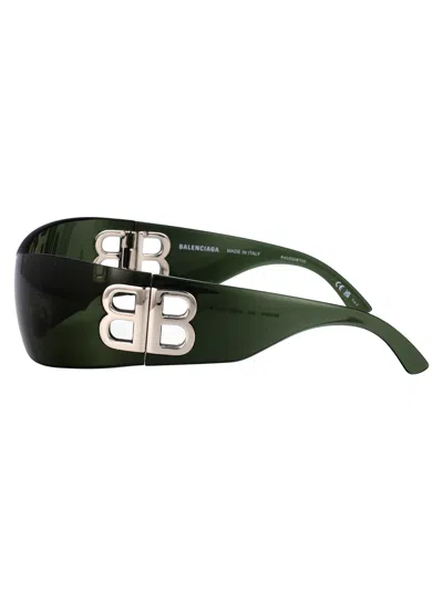 Balenciaga Mask Sunglasses Bb0359 S 006 In Green