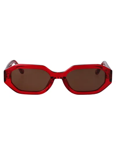 Attico Irene Sunglasses In Red