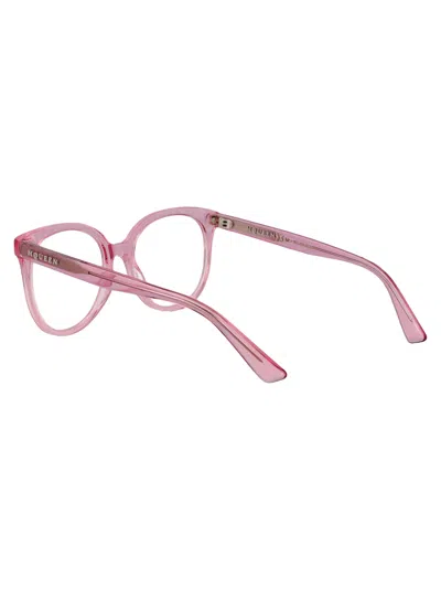 Alexander Mcqueen Pink-pink-transparent Recycled Acetate Glasses In Pink