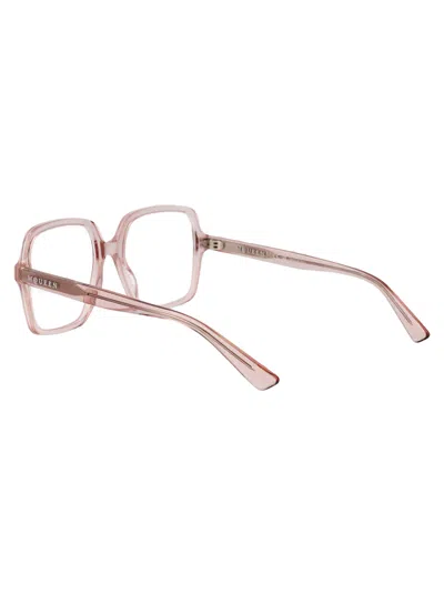 Alexander Mcqueen Pink-pink-transparent Recycled Acetate Glasses In Pink