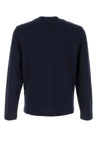 Ami Alexandre Mattiussi Navy Blue Cotton T-shirt In Blue