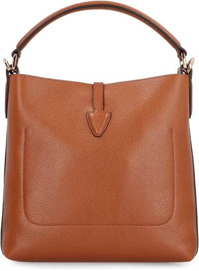 Tod's T Timeless Leather Bucket Bag In Brown