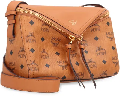 Mcm Crossbody Bag Diamant 3d In Mixed Leather Visetos In Brown