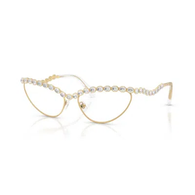 Swarovski Sk 1030 4004 59mm Womens Cat-eye Eyeglasses 59mm In Gold