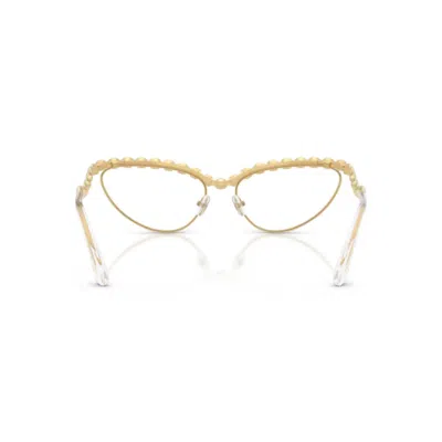 Swarovski Sk 1030 4004 59mm Womens Cat-eye Eyeglasses 59mm In Gold