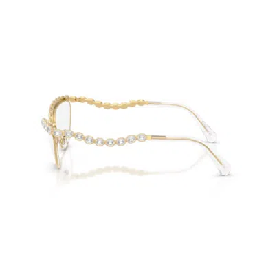 Swarovski Sk 1030 4004 59mm Womens Cat-eye Eyeglasses 59mm In Gold
