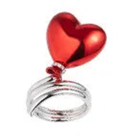 Sybarite Cherry Red Heart Ring In Red